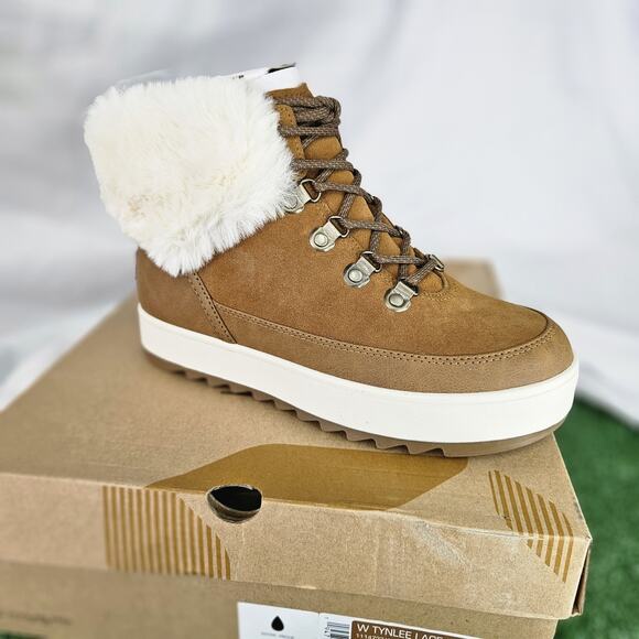 Koolaburra by UGG Tynlee Lace Up Boots Size 7 Chestnut Brown NWB - Picture 1 of 10